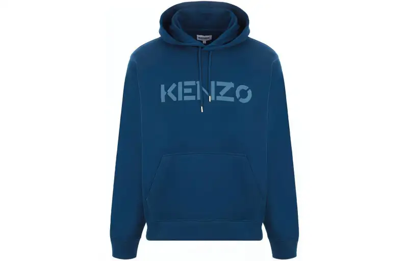 KENZO Sweatshirts Men's Blue Hooded Moderate Regular