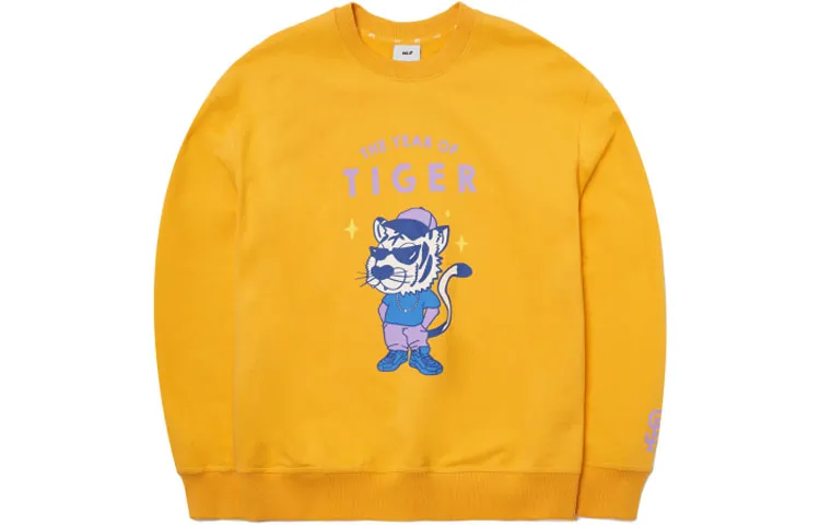 MLB Sweatshirts Unisex Saffron Crew Neck Moderate Straight Fit