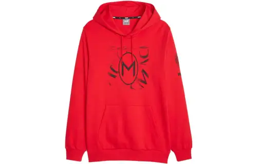 PUMA MCFC Sweatshirts Men's Red Hooded Moderate Regular