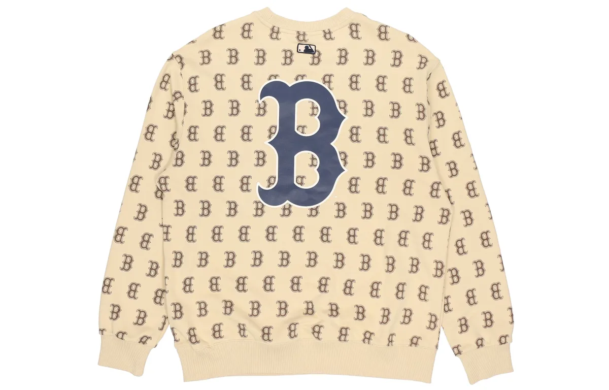 MLB Sweatshirts Unisex Beige Crew Neck Moderate