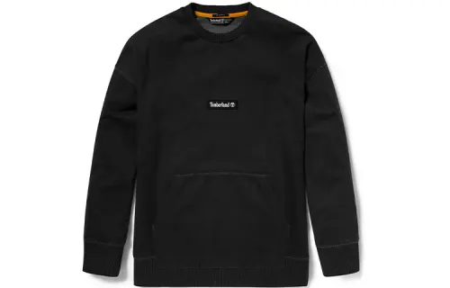 Timberland Sweatshirts Men's Black Crew Neck Moderate Regular