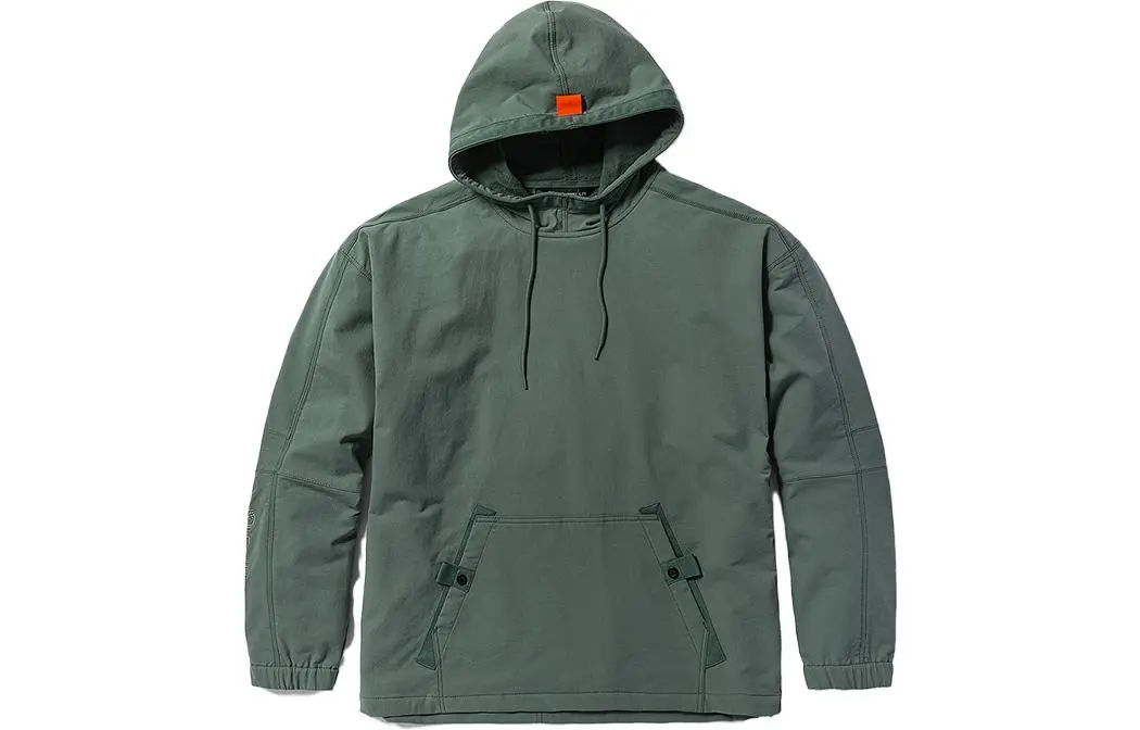 Timberland Solid Color Thickened And Fleece-Lined Sweatshirt Unisex Fatty Green
