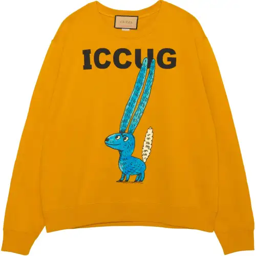 GUCCI x Freya Hartas Sweatshirt Men's Yellow