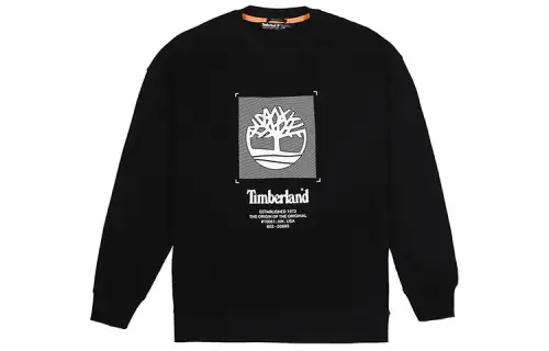 Timberland Sweatshirts Men's Black Crew Neck Moderate Regular