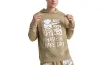 Nike Sweatshirts Men's Khaki Hooded Moderate Regular