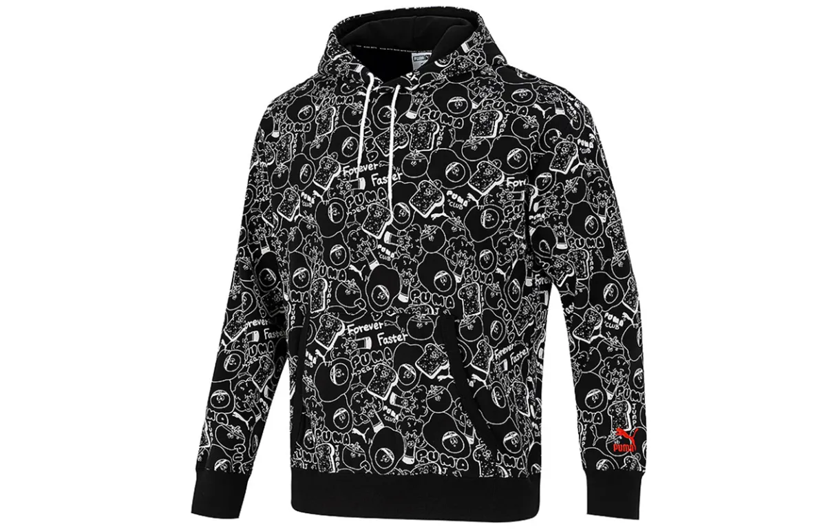 PUMA Sweatshirts Men's Black Hooded Moderate Other