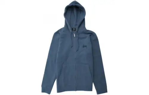 Stussy Sweatshirts Unisex Dark Blue Hooded Moderate Cardigan