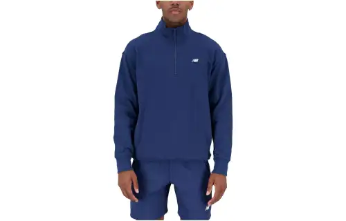 New Balance Sweatshirts Men's Dark Blue Stand Collar Moderate Regular
