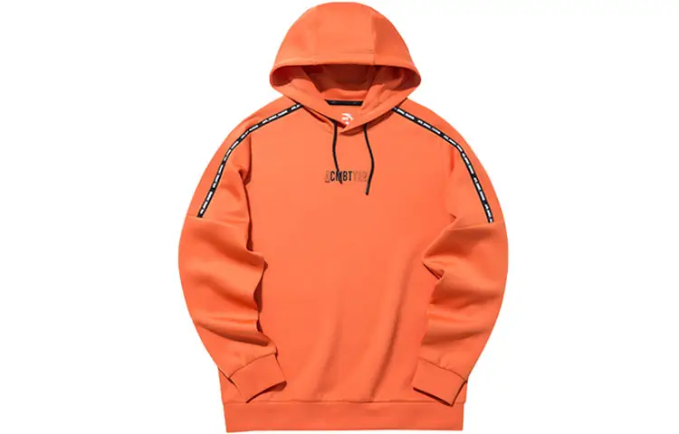 ANTA Variety Training Collection Sweatshirts Men's Orange Hooded Thin Regular