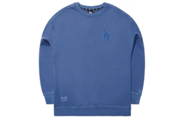 New Era Sweatshirts Unisex Gray Blue Crew Neck Moderate Other
