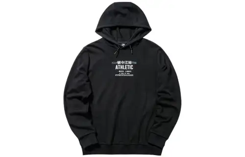 ANTA Variety Training Collection Sweatshirts Men's Black Hooded Moderate