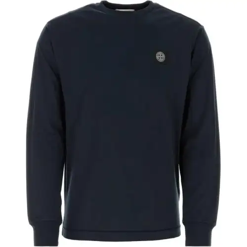 STONE ISLAND Compass-patch Crew Neck Sweatshirt