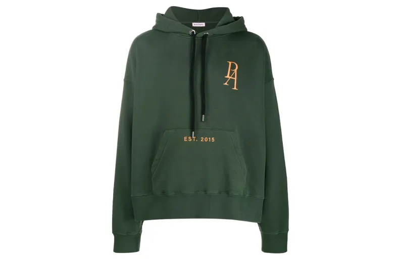 PALM ANGELS Sweatshirts Men's Green Hooded Moderate Regular