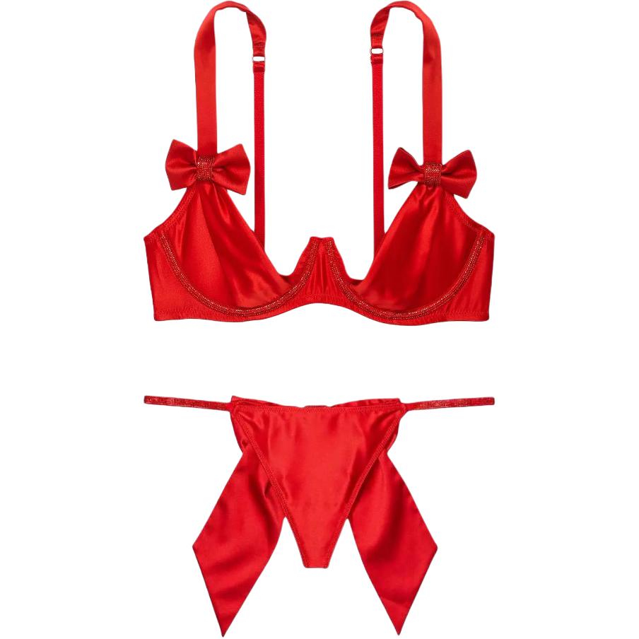 Женский комплект нижнего белья Victoria's Secret (красный)
