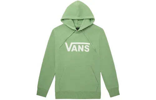 Vans Sweatshirts Unisex Green Hooded Moderate Regular