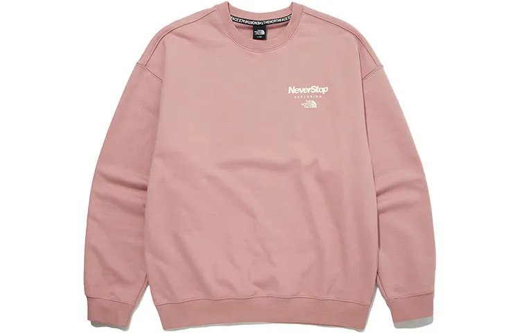THE NORTH FACE Sweatshirts Men's Pink Crew Neck Moderate Regular