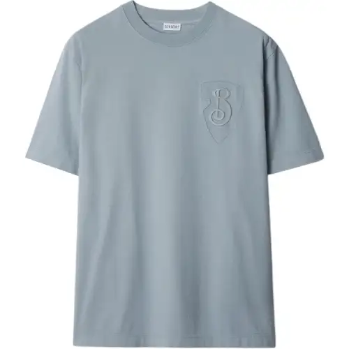 Burberry B-Shield Embroidered Crewneck T-Shirt