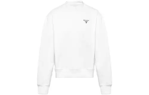 PRADA Logo Print Crewneck Sweatshirt