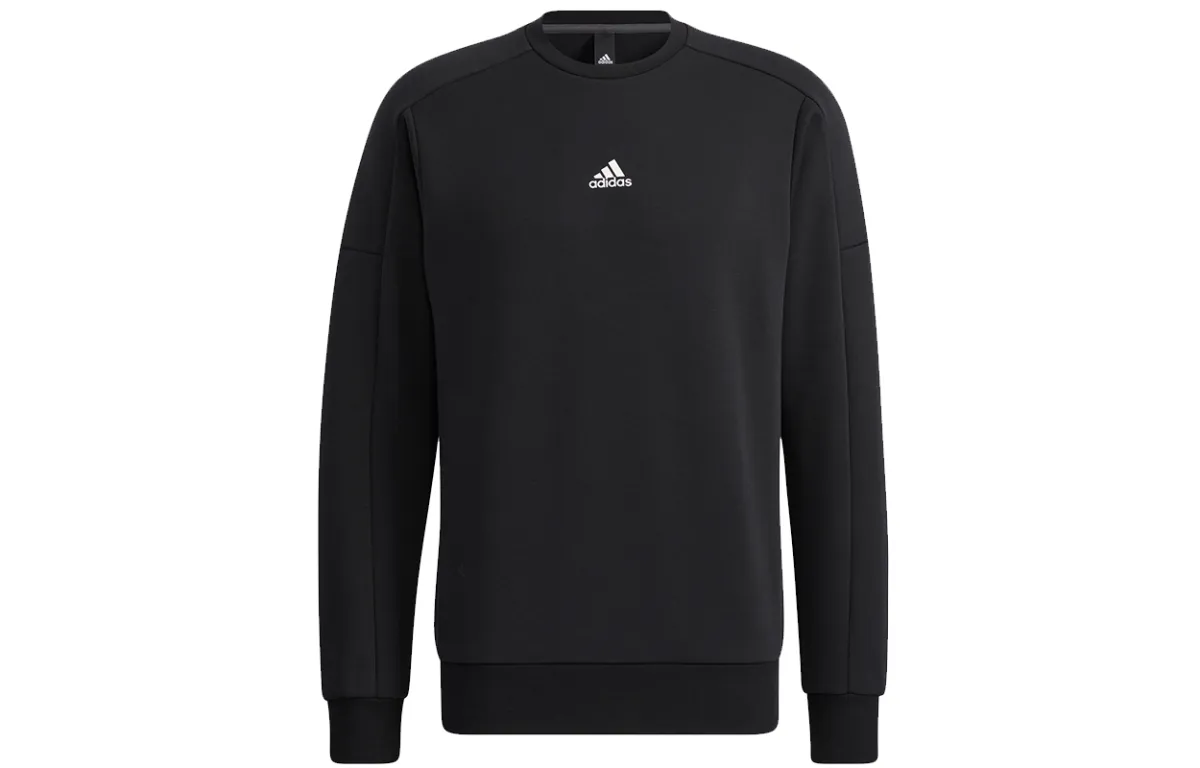 Adidas Sweatshirts Men's Black Crew Neck Moderate Regular