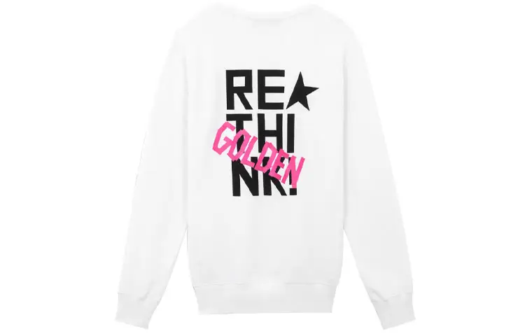 Golden Goose Sweatshirts Men's White Crew Neck Moderate Regular