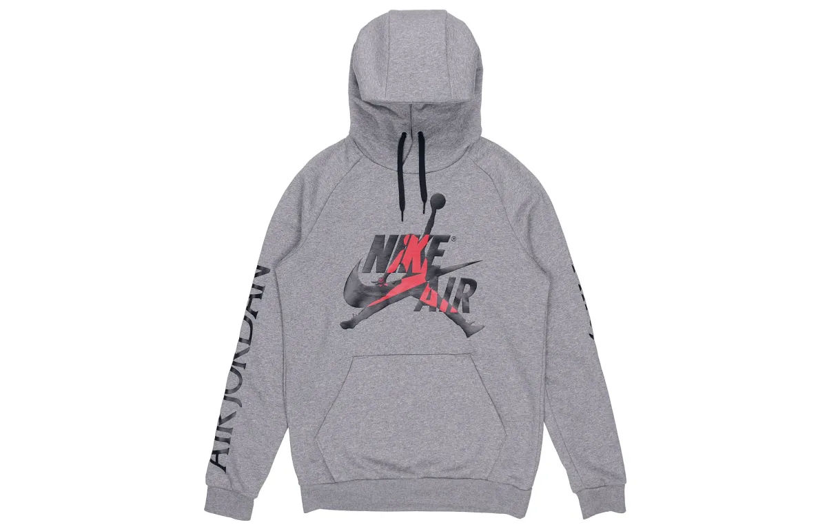 Jordan Sweatshirts Unisex Gray Hooded Moderate Regular