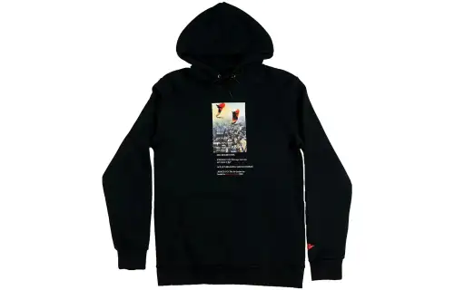 Jordan Sweatshirts Men's Black Hooded Moderate