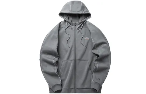 ANTA Life Collection Sweatshirts Men's Oxidized Gray Hooded Thickened Cardigan