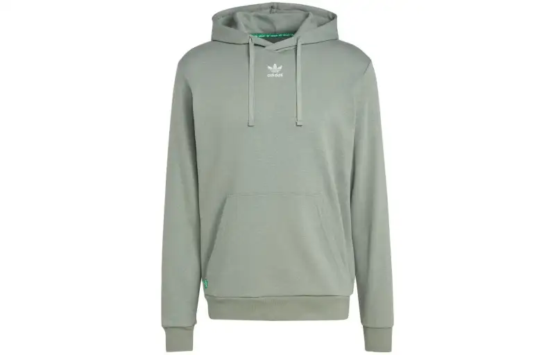 Adidas Originals Sweatshirts Men's Green Hooded Moderate Regular