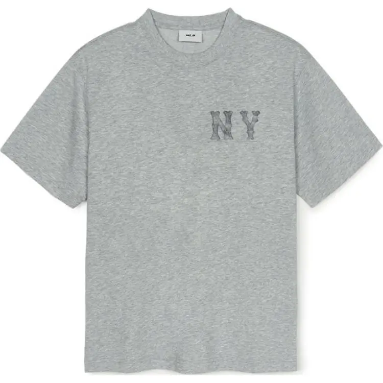 MLB T-Shirts Unisex Gray Crew Neck