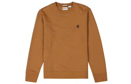 Timberland Sweatshirts Men's Light Brown Crew Neck Moderate Regular