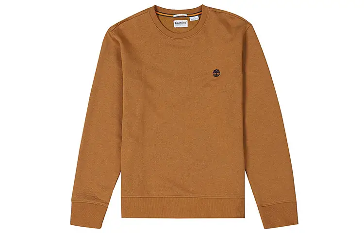 Timberland Sweatshirts Men's Light Brown Crew Neck Moderate Regular