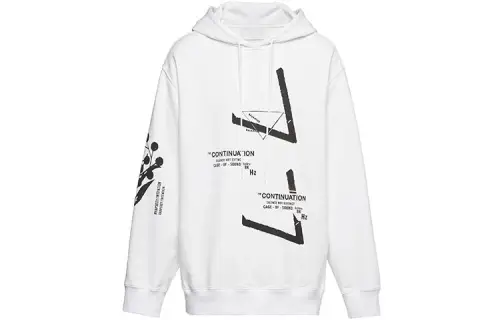 PRADA Sweatshirts Men's White Hooded Moderate Regular