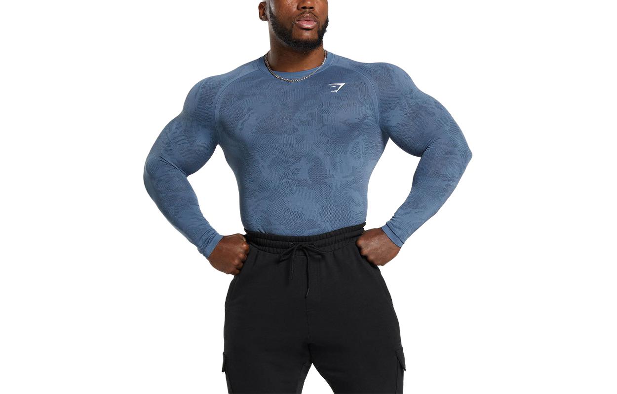 GYMSHARK Fitness Clothing Men’s Blue Moderate Straight Fit