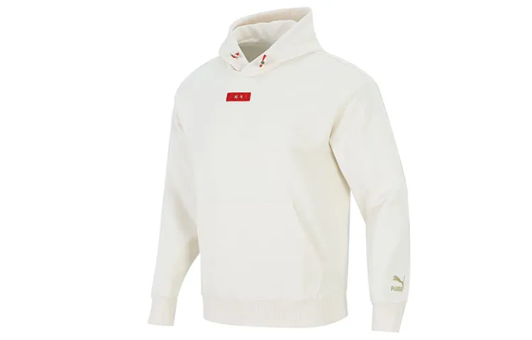 PUMA Sweatshirts Men's White Hooded Moderate Straight Fit