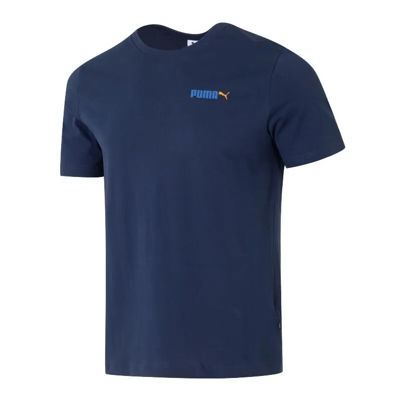 PUMA T-Shirts Men's Dark Blue Crew Neck Moderate