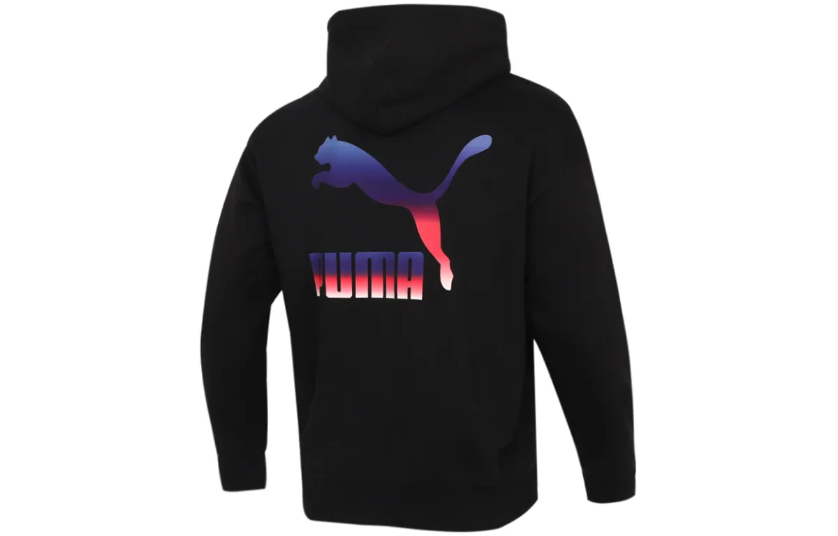 PUMA Upfront Line Sweatshirts Men's Black Hooded Moderate Straight Fit