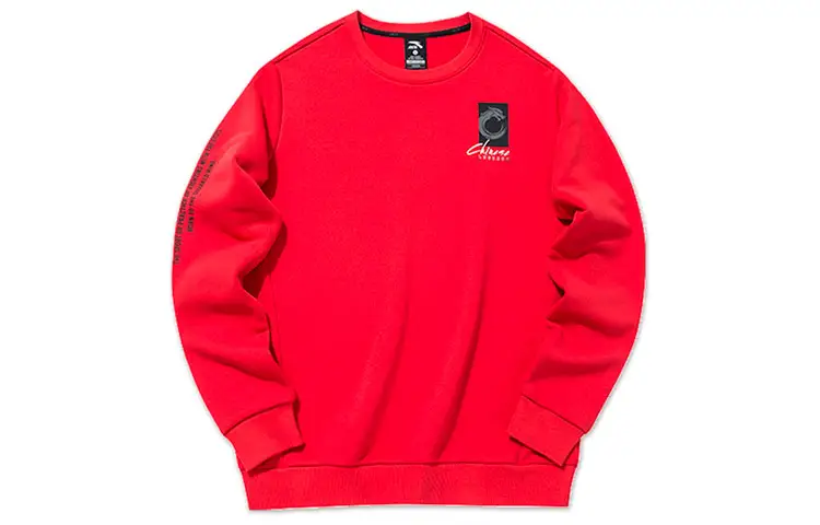 ANTA Variety Training Collection Sweatshirts Men's Passionate Red Crew Neck Moderate Regular