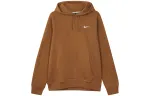 Nike Club Swoosh Men's Logo Drawstring Pullover Hooded Sweatshirt Tawny