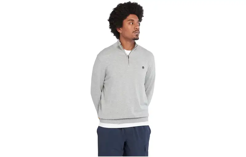 Timberland Sweatshirts Men's Gray Stand Collar Moderate Other