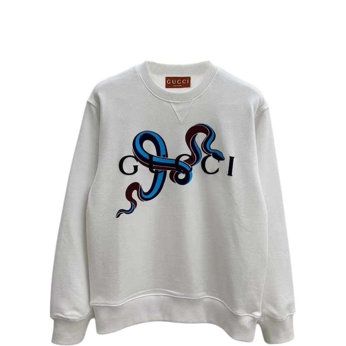 GUCCI T Shirts Men's White Crew Neck Moderate Straight Fit