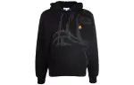 KENZO Sweatshirts Men's Black Hooded Moderate Heavyweight