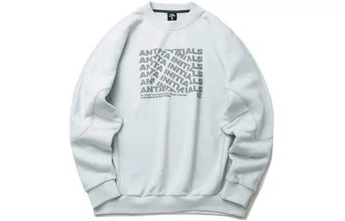 ANTA Sweatshirts Unisex Light Asphalt Gray Crew Neck Moderate Regular