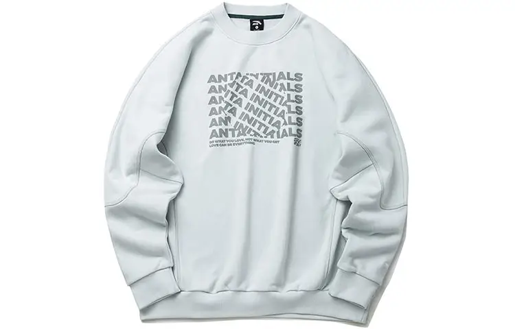 ANTA Sweatshirts Unisex Light Asphalt Gray Crew Neck Moderate Regular
