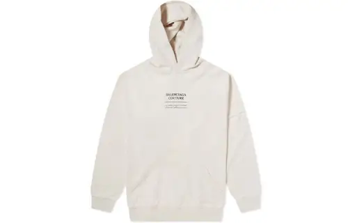 Balenciaga Sweatshirts Men's White Hooded Moderate Regular