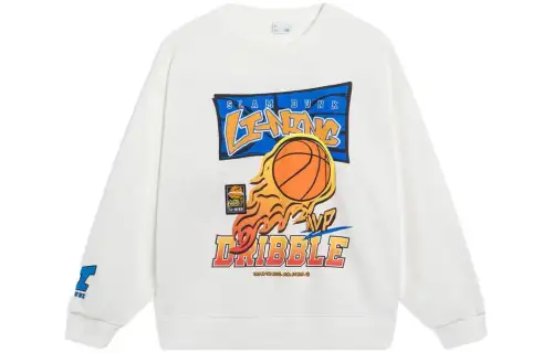 Li Ning Sports Life Collection Sweatshirt Unisex Ivory