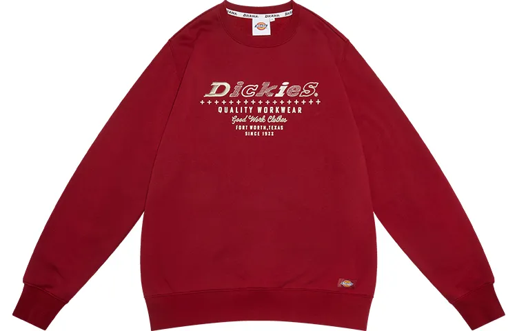 Dickies Sweatshirts Unisex Brick Red Crew Neck Moderate Regular