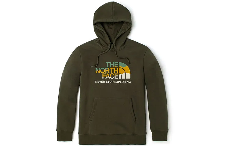 THE NORTH FACE Sweatshirts Unisex Green Hooded Moderate Straight Fit