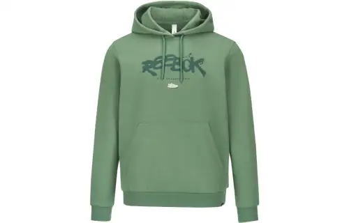 Reebok Sweatshirts Unisex Light Army Green Hooded Moderate