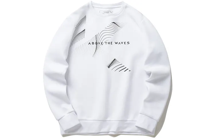 ANTA Basketball Collection Sweatshirts Men's White Crew Neck Moderate