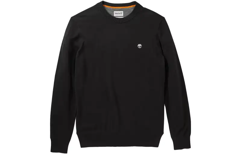 Timberland Sweatshirts Men's Black Crew Neck Moderate Regular